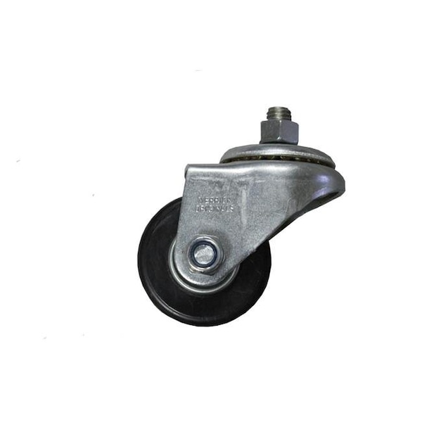 Merrick Machine Co Merrick Machine M350005 2.5 in. Stud Mount Swivel Polyolefin Caster; Black M350005 - main